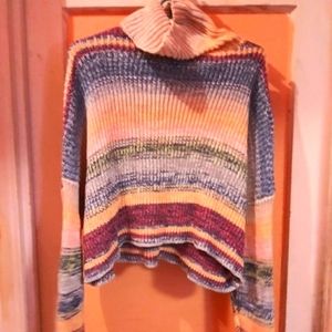 Forever 21 large multicolored turtleneck sweater